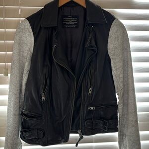 All saints leather jacket US6